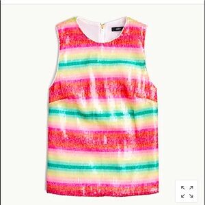 JCrew Watermelon sequin top